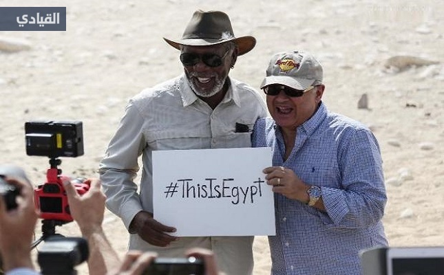 بالفيديو: كواليس تصوير فيلم موغان فريمان في الأهرامات